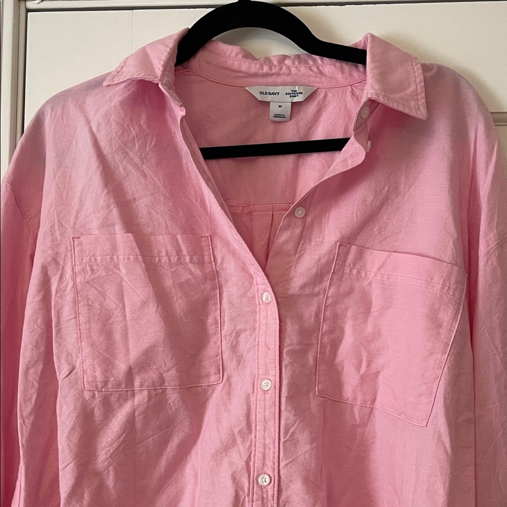 Old Navy Light Pink Button-Up Shirt - Picture 3 of 4